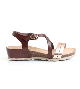 Yokono Monaco lder sandaler 115 brun