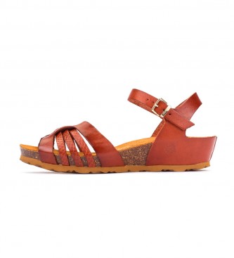 Yokono Monaco 185 reddish brown leather sandals 