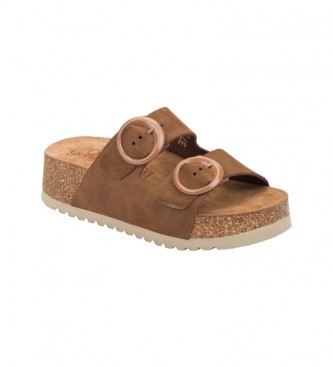 Yokono Lder sandaler Velez 003 brun
