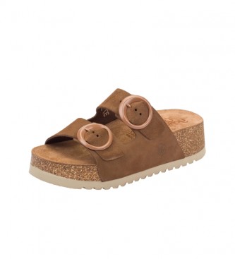 Yokono Lder sandaler Velez 003 brun