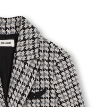 Zadig & Voltaire Szary nowoczesny płaszcz