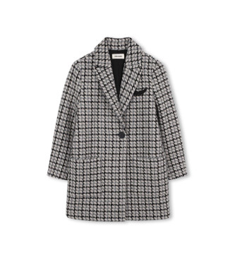 Zadig & Voltaire Szary nowoczesny płaszcz