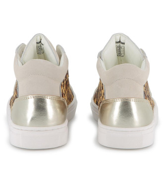Zadig & Voltaire Skórzane trampki w kolorze beżowym