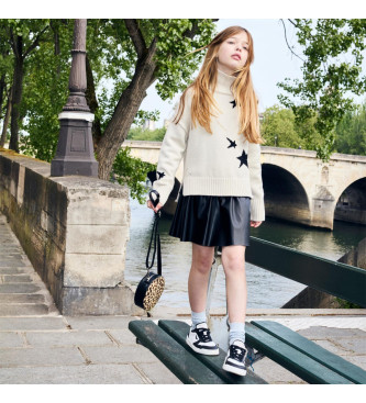 Zadig & Voltaire Beżowa torebka w panterkę