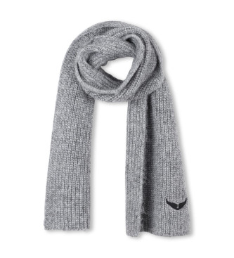 Zadig & Voltaire Szalik Logo szary