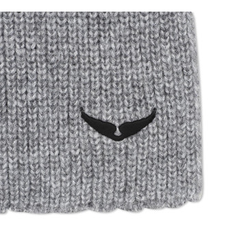 Zadig & Voltaire Szalik Logo szary