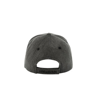 Zadig & Voltaire Gorra con detalles de logo negro