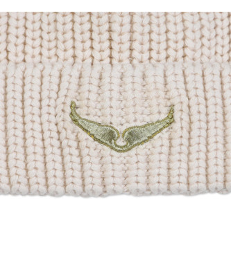 Zadig & Voltaire Beżowa czapka z logo