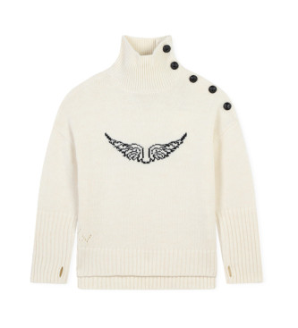 Zadig & Voltaire White ecru Swan Neck Pullover