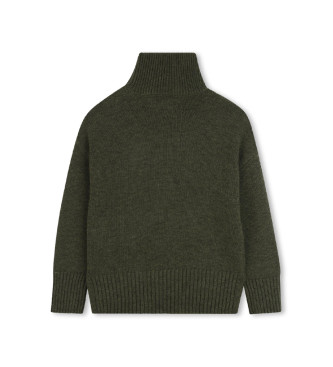 Zadig & Voltaire Zielony sweter z łabędzim dekoltem