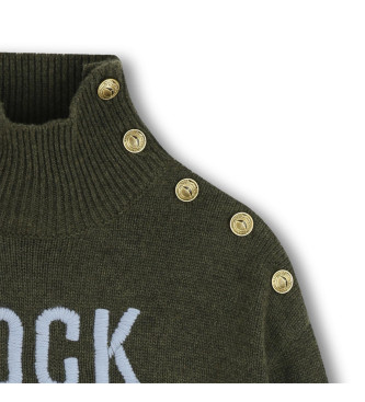 Zadig & Voltaire Zielony sweter z łabędzim dekoltem