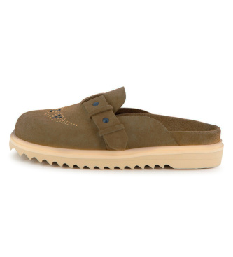 Zadig & Voltaire Greyish brown suede clogs