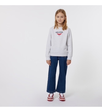 Zadig & Voltaire Lichtgrijs katoenen sweatshirt