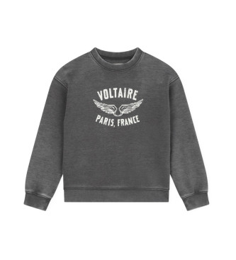 Zadig & Voltaire Sudadera de algodn gris