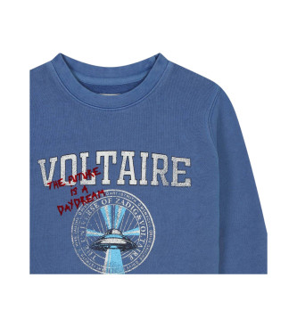 Zadig & Voltaire Blau marmoriertes Baumwoll-Sweatshirt