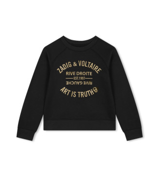 Zadig & Voltaire Schwarzes Baumwoll-Sweatshirt