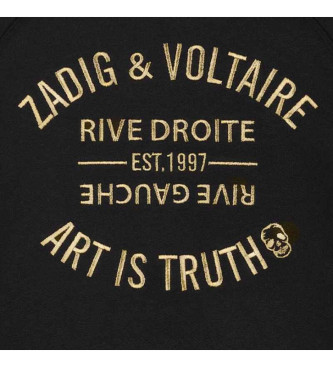 Zadig & Voltaire Schwarzes Baumwoll-Sweatshirt