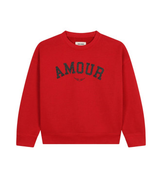 Zadig & Voltaire Sudadera de algodn rojo