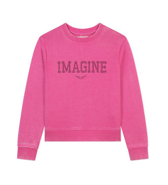 Zadig & Voltaire Sudadera de algodn rosa