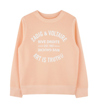 Zadig & Voltaire Sweat-shirt rose avec logo