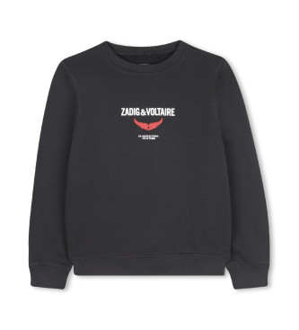 Zadig & Voltaire Felpa nera Avenue