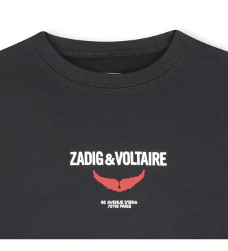 Zadig & Voltaire Felpa nera Avenue