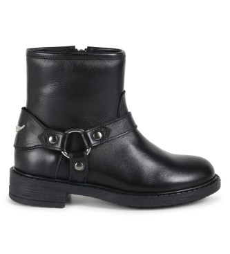 Zadig & Voltaire Bottines en cuir noir avec fermeture clair