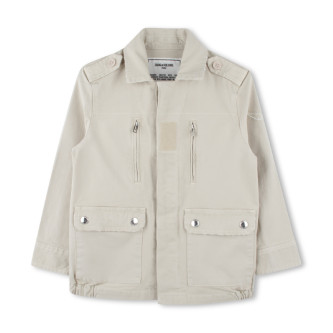 Zadig & Voltaire Militr beige bomuldslrredsjakke