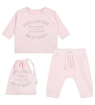 Zadig & Voltaire Trningsdragt med pink logoprint