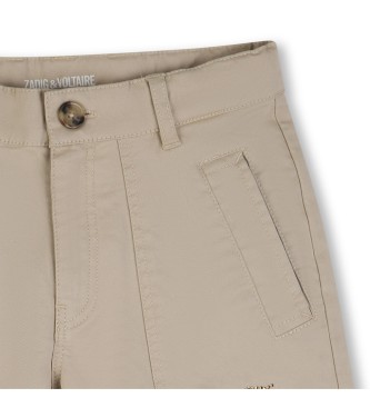 Zadig & Voltaire Szorty Twill beżowe