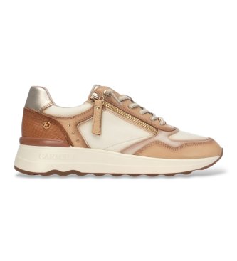Carmela Beige Leather Sneakers 164221