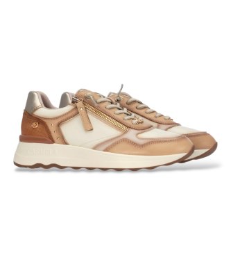 Carmela Beige Leather Sneakers 164221
