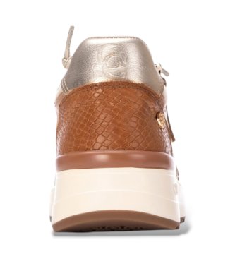 Carmela Beige Leather Sneakers 164221