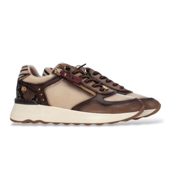 Carmela Brown Leather Sneakers 164221