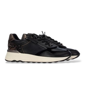 Carmela Black Leather Sneakers 164221