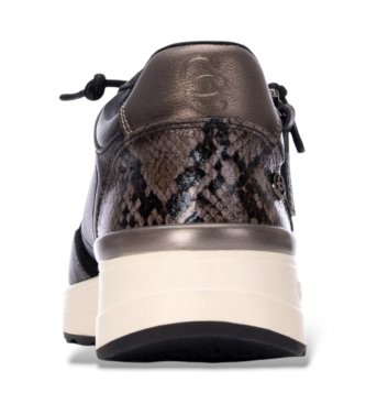 Carmela Black Leather Sneakers 164221