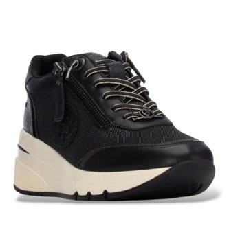 Carmela Black Leather Sneakers 164228