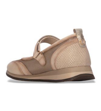 Carmela Sapatilhas de couro 164353 beige