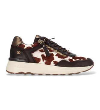 Carmela Brown Leather Sneakers 164360
