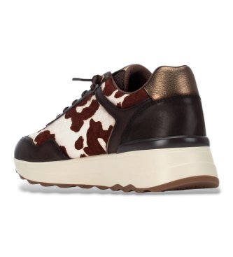 Carmela Brown Leather Sneakers 164360