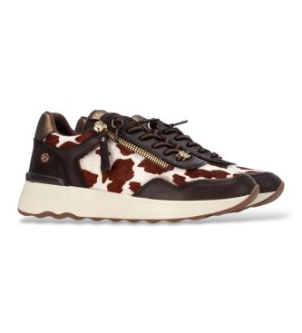 Carmela Brown Leather Sneakers 164360