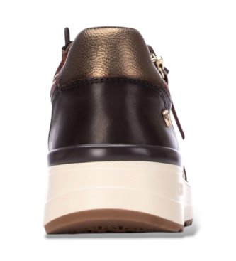 Carmela Brown Leather Sneakers 164360
