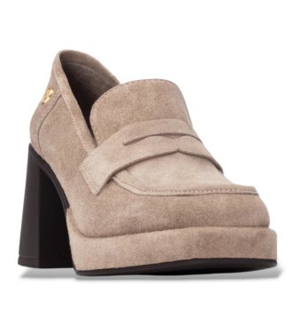 Carmela Mocassins de Pele 164400 taupe