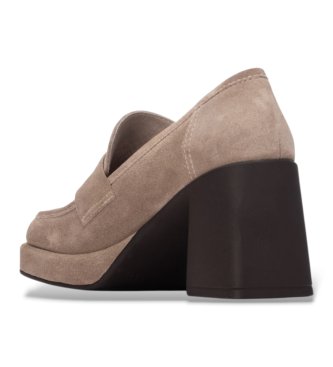 Carmela Mocassins de Pele 164400 taupe