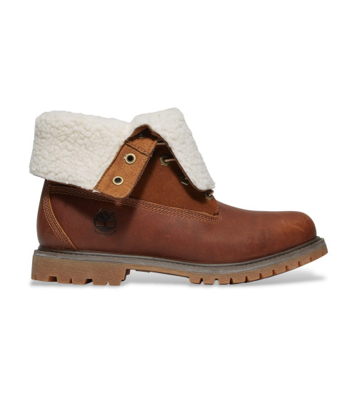 Timberland Botines De Piel Con Parte Superior Enrollable Y Forro Cálido Marrón
