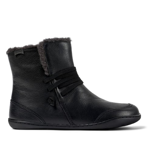 Camper Botines De Piel Peu Cami Negro
