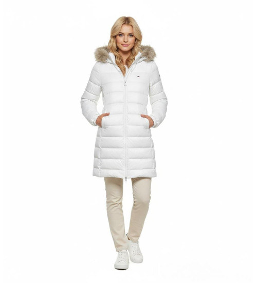 Comprare Tommy Jeans Cappotto imbottito in piumino bianco lucido