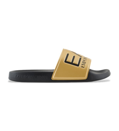 EA7 Chanclas Maxilogo Dorado