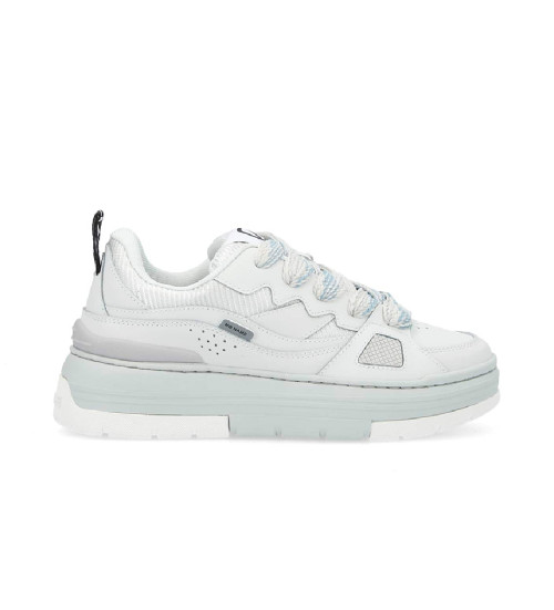 NO NAME Zapatillas De Piel Nollie Con Plataforma Inspiradas En El Skate Blanco, Gris Claro
