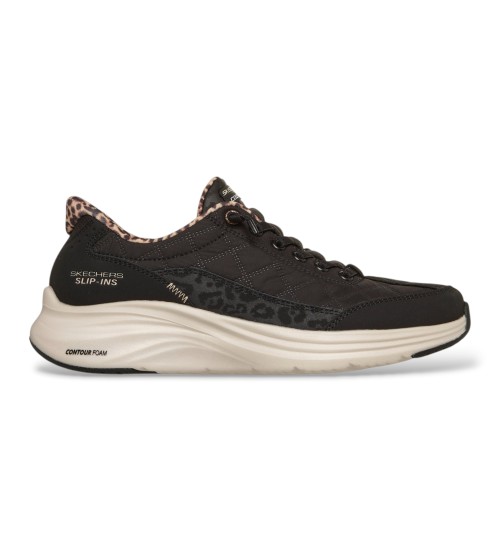 Skechers Zapatillas Slip-Ins: Contour Foam - Cozy Fit Leopard Dream Negro